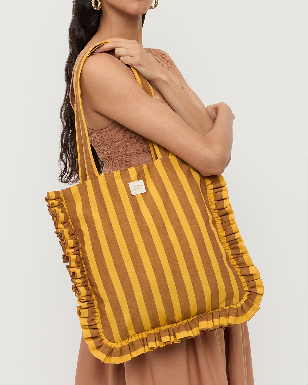 Color: Brown/Yellow Stripe