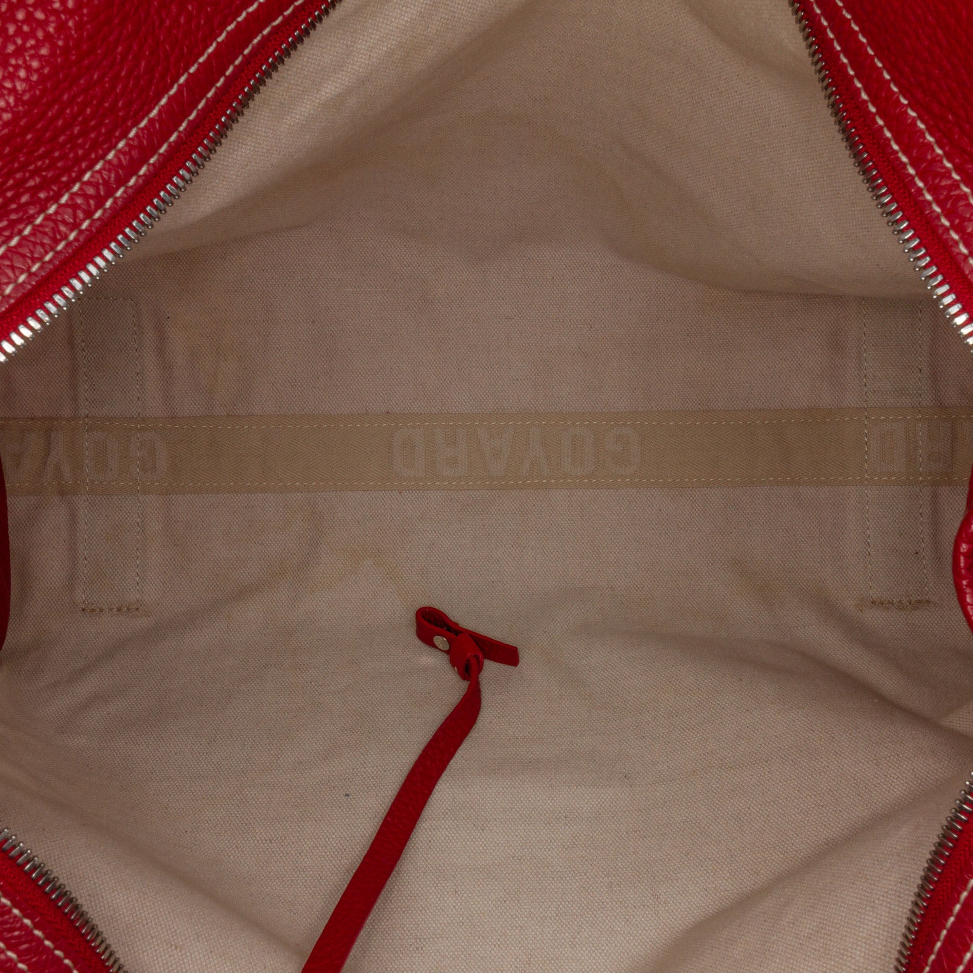 Goyard | Pre-Owned Goyardine Sac Hardy Pet Carrier PM | Red