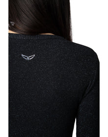 Women | Ruby Heavy Rib Lurex | Noir