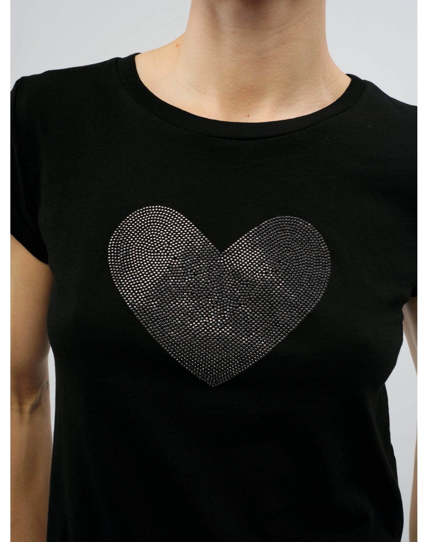 Women | Skinny Hc Heart Strass | Black
