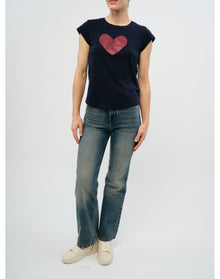 Women | Skinny Hc Heart Strass | Encre