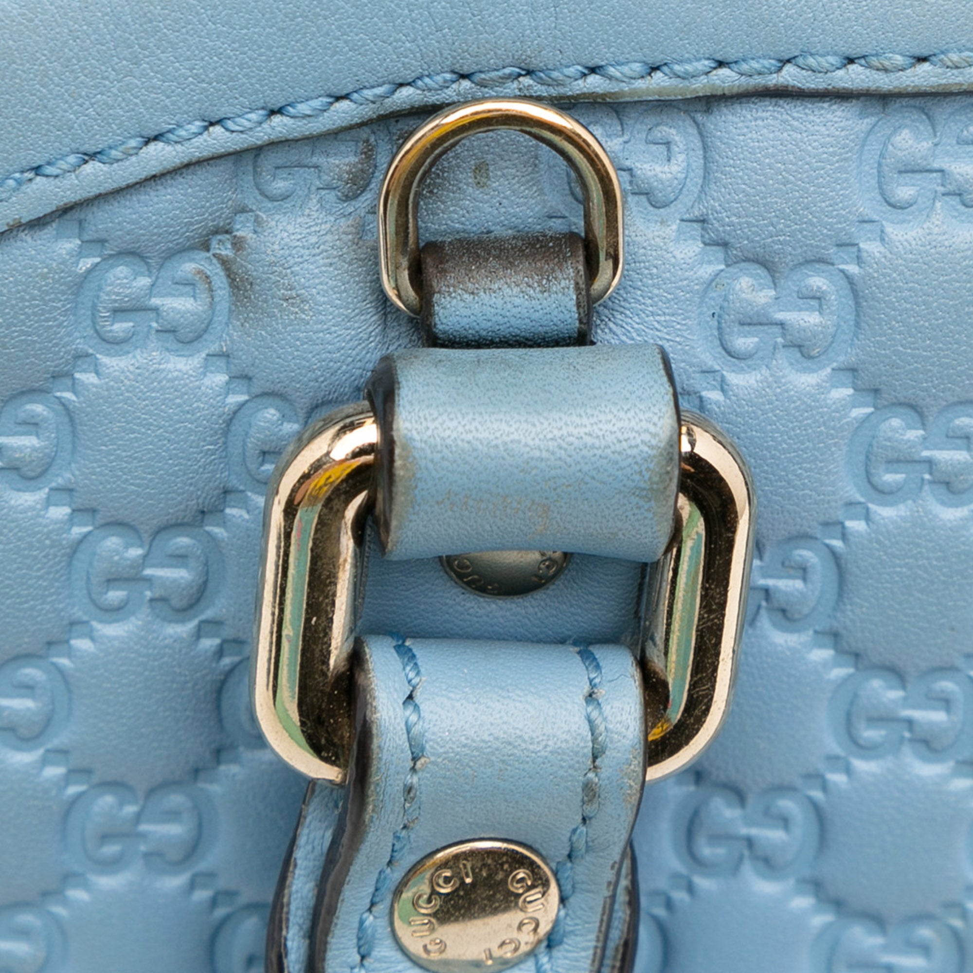 Gucci Pre-Owned Mini Microguccissima Dome Satchel | Women | Blue x Light Blue