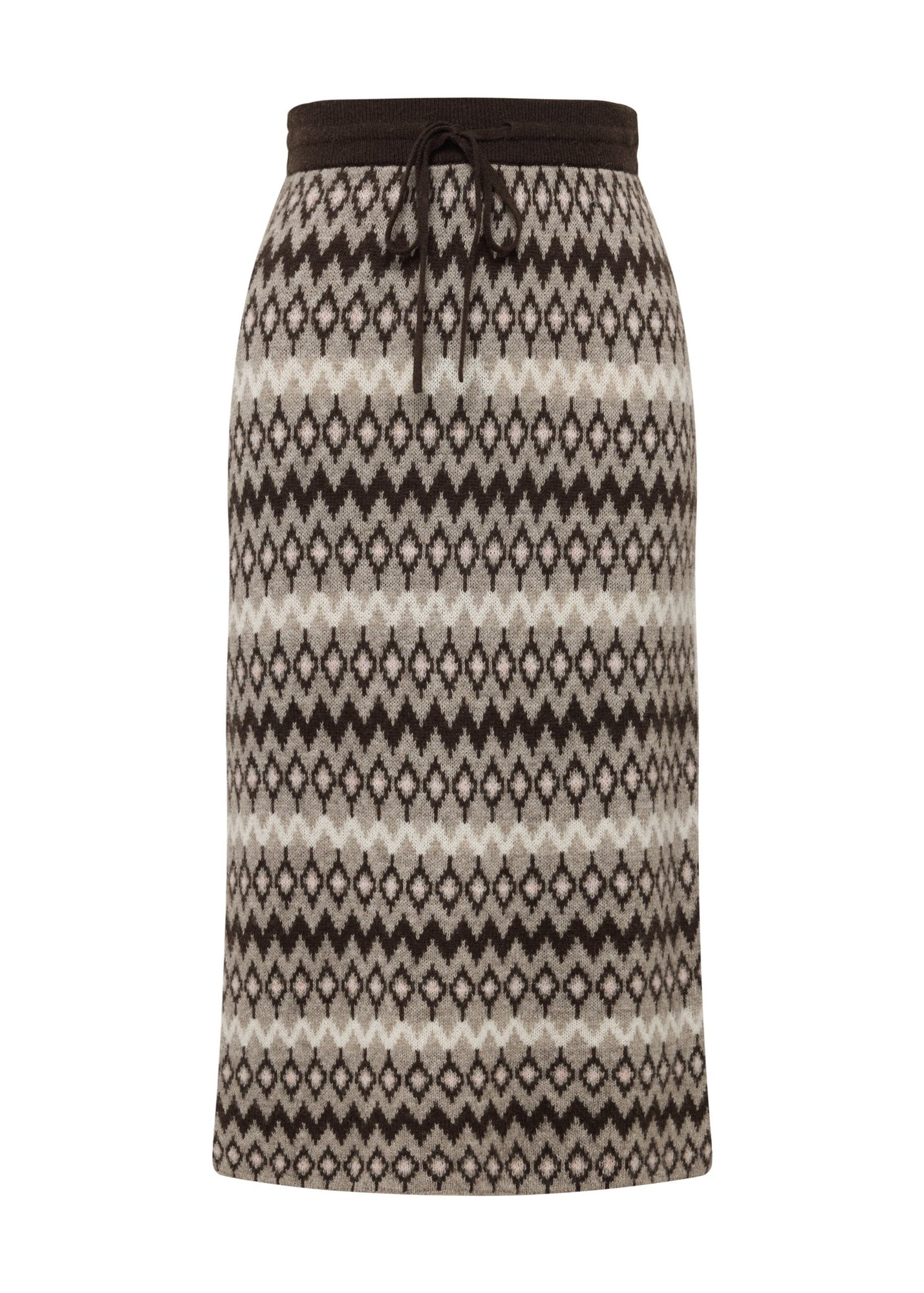 EP Yaying | Jacquard Straight-Leg Skirt | Brown | 260 Sample Sale