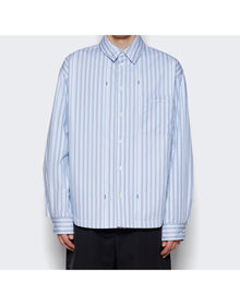 Jacquemus | Men | La Chemise Boulanger Puffed Overshirt | Pint Blue Stripe
