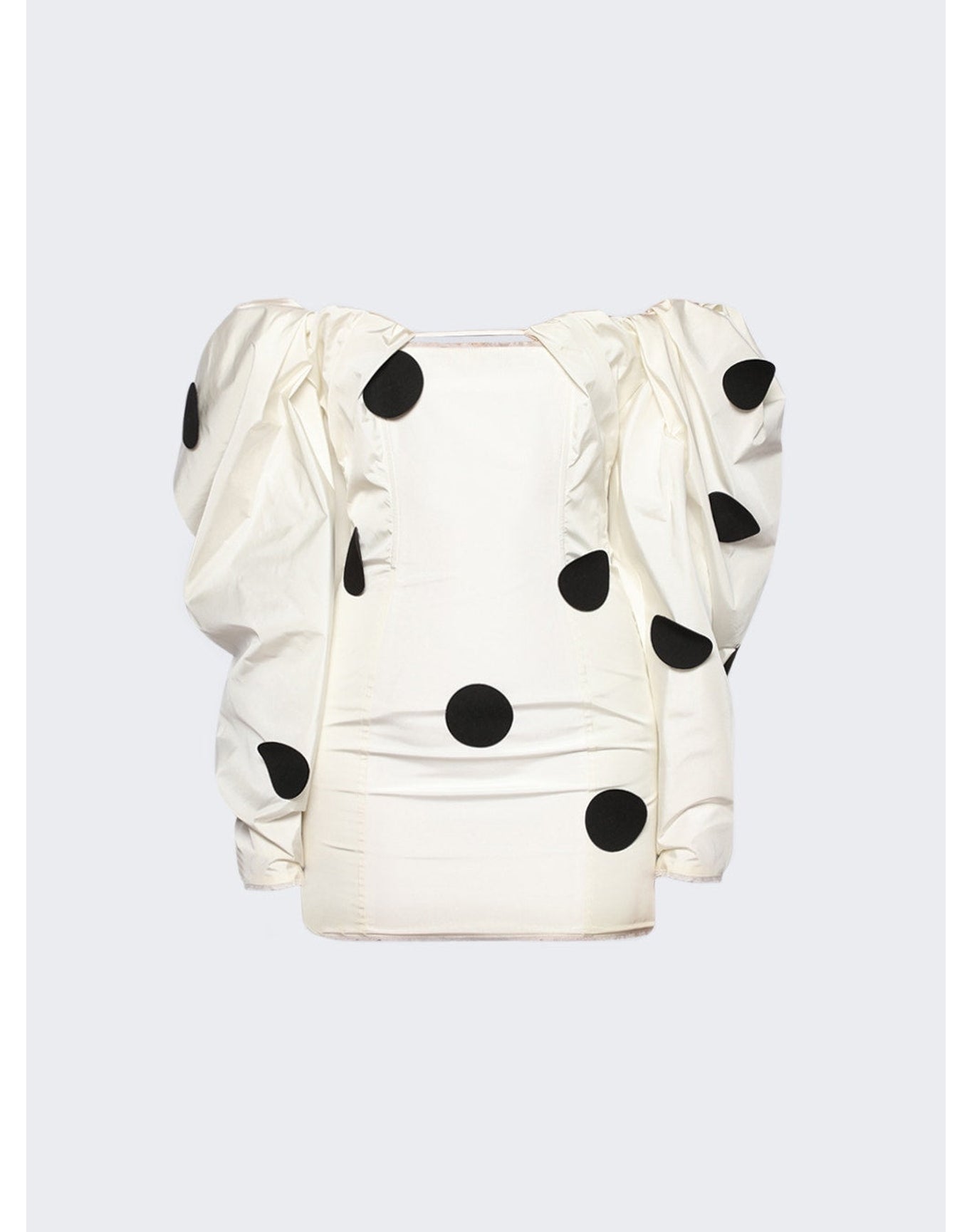 Jacquemus | Women | Robe Taffeta Mini Dress | Off White x Black Dots
