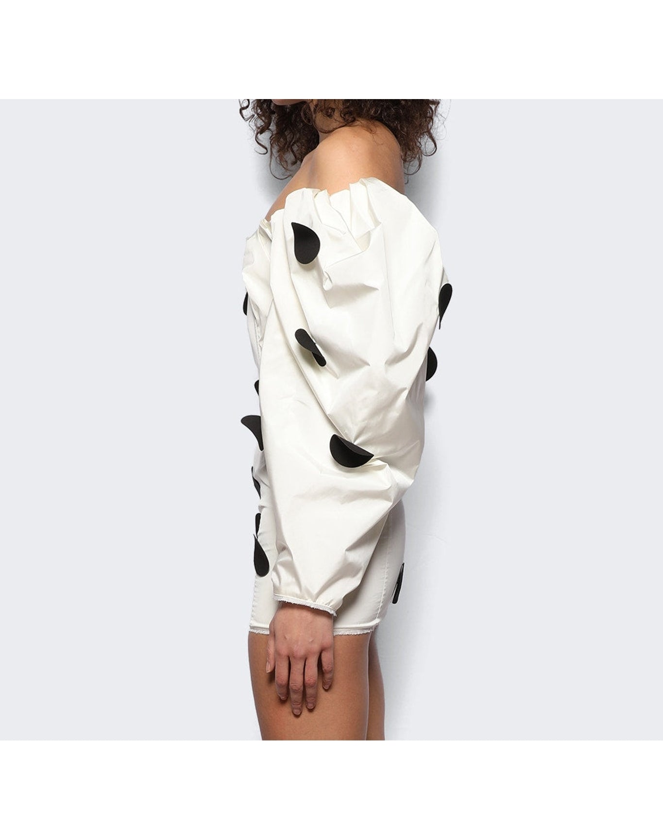 Jacquemus | Women | Robe Taffeta Mini Dress | Off White x Black Dots