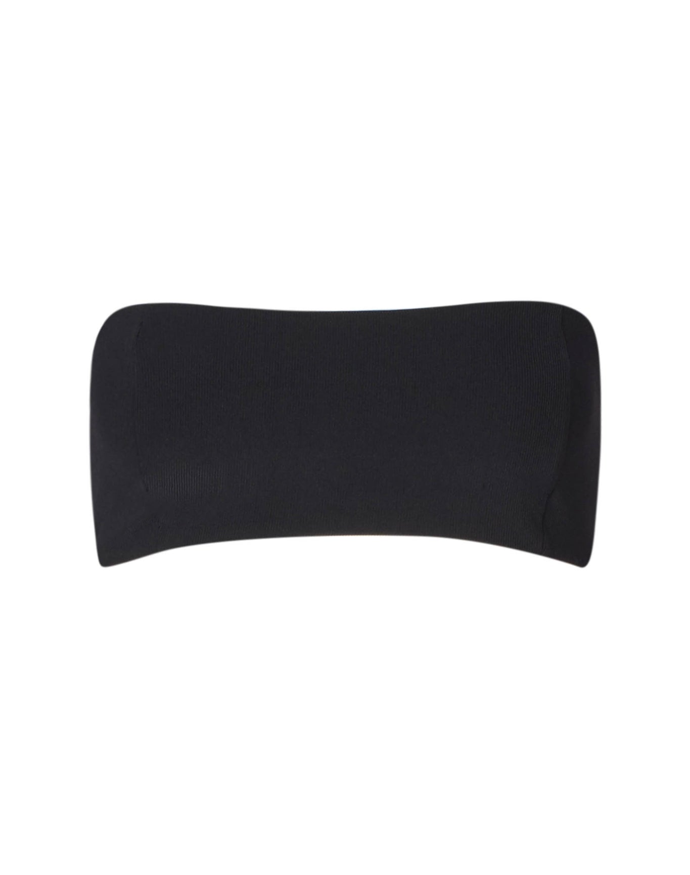 Jade Ribbed Bandeau Top | Black