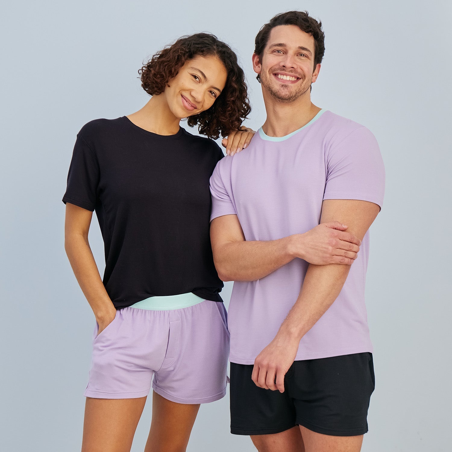 Modal French Terry Lounge Tee | Black