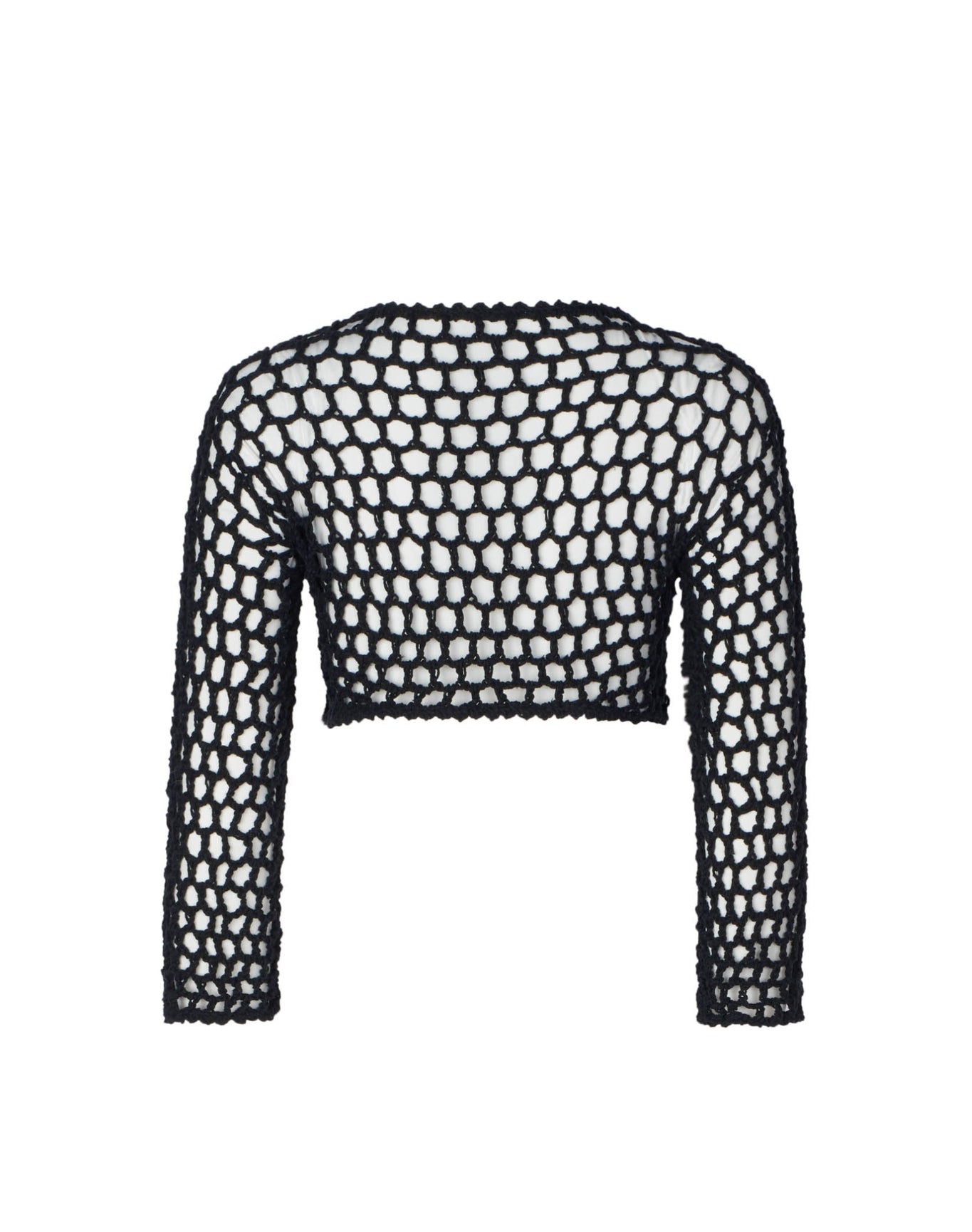 Jane Crochet Crop Top | Black