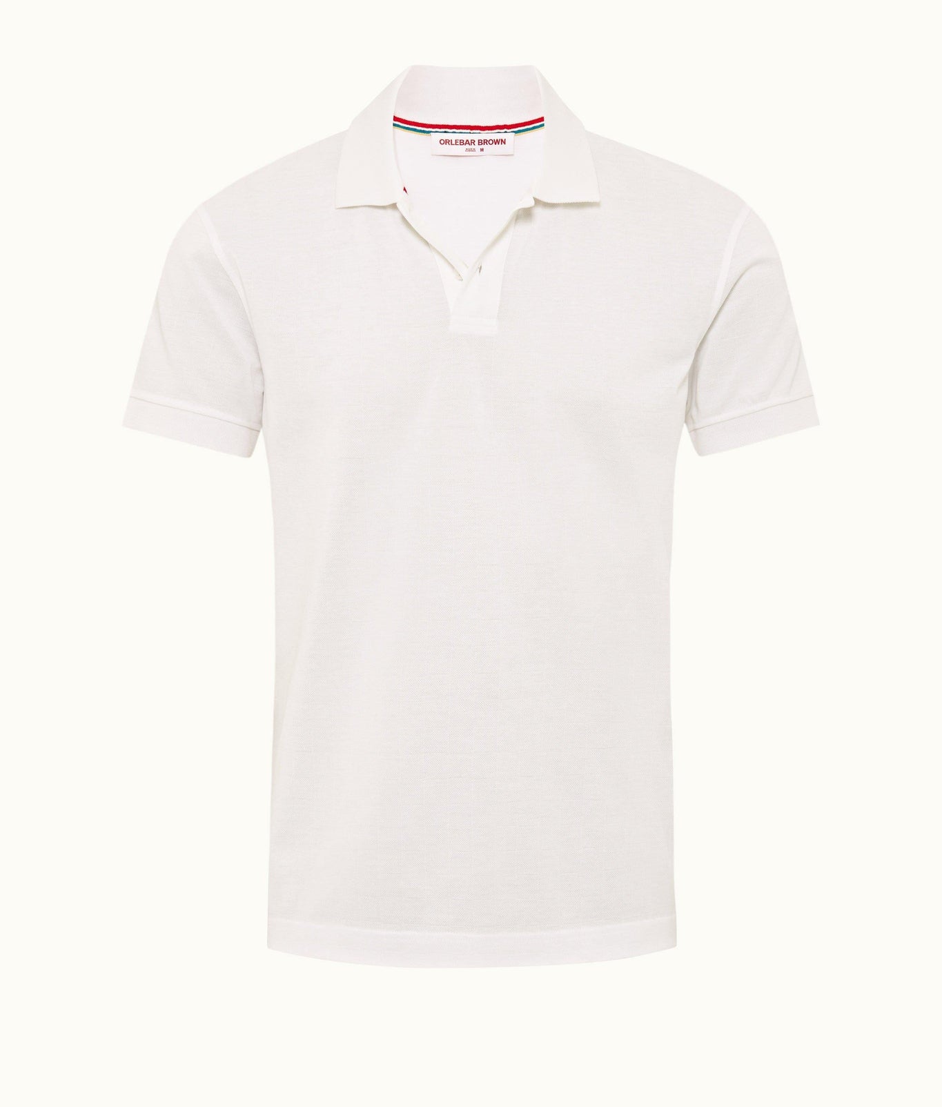 Jarrett Classic Fit Jacquard Checkerboard Cotton Polo Shirt | White