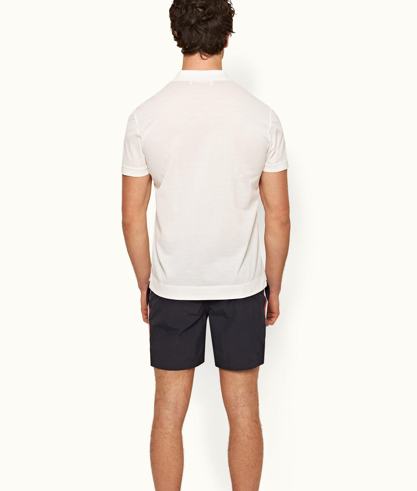Jarrett Classic Fit Jacquard Checkerboard Cotton Polo Shirt | White
