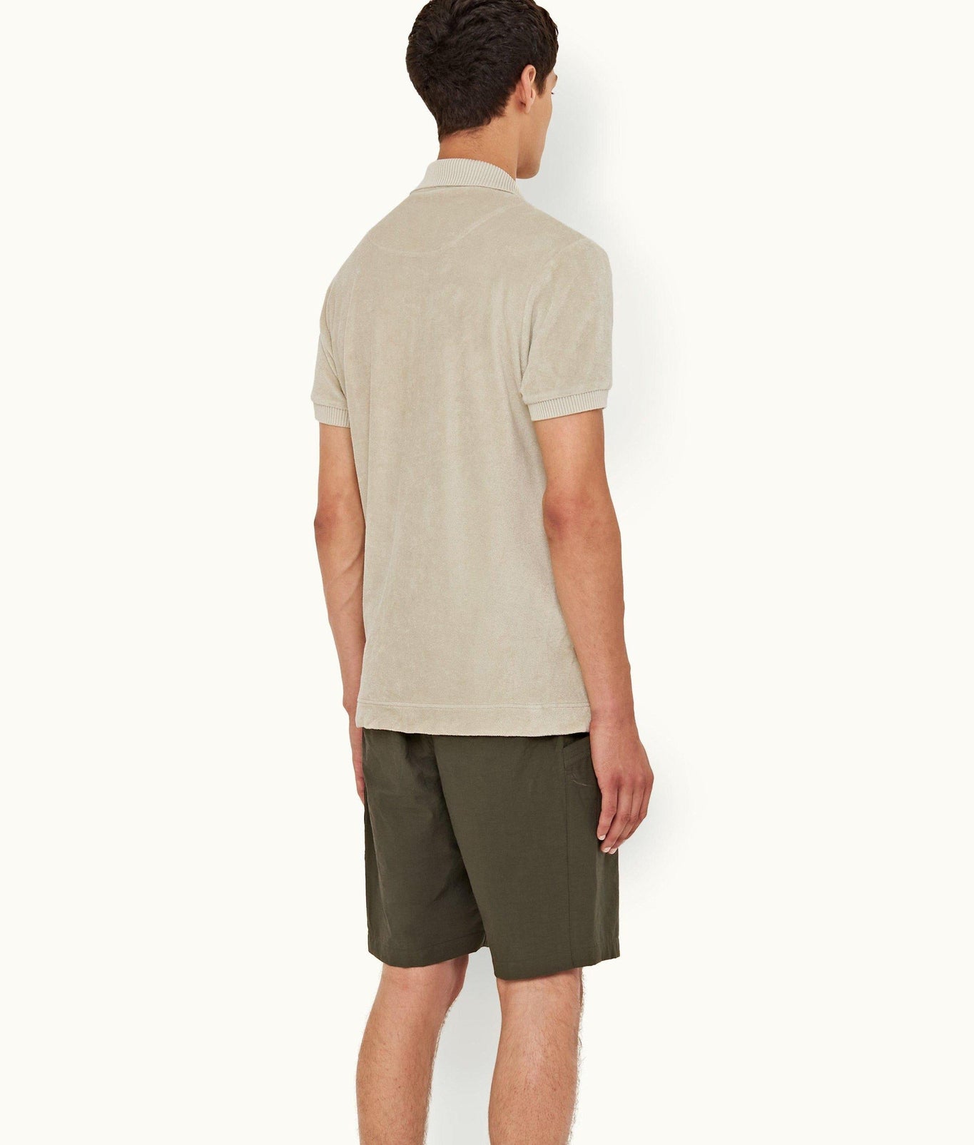 Jarrett Towelling Classic Fit Towelling Polo Shirt | Parched Green