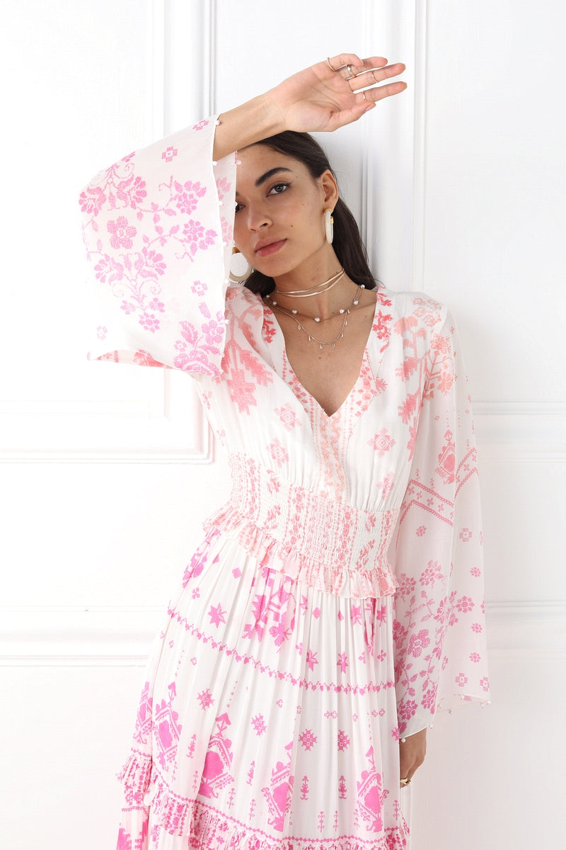 Hemant & Nandita | Jarum Long Dress | Multicolor