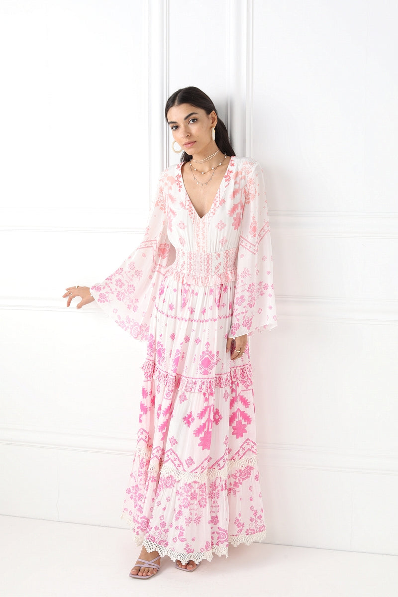 Hemant & Nandita | Jarum Long Dress | Multicolor