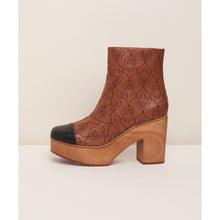 Jean Embroidered Clog Boot | Luggage