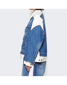 Jean Paul Gaultier | Women | Contrast Denim Jacket | White x Blue