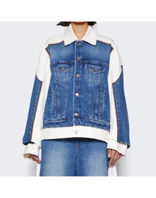 Jean Paul Gaultier | Women | Contrast Denim Jacket | White x Blue
