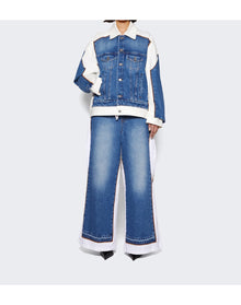 Jean Paul Gaultier | Women | Cotton Denim Pants | White x Blue