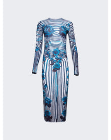 Jean Paul Gaultier | Women | Flower Body Morphing Dress | Blue