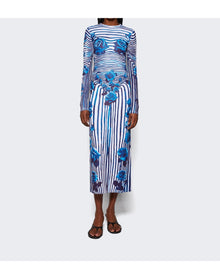 Jean Paul Gaultier | Women | Flower Body Morphing Dress | Blue