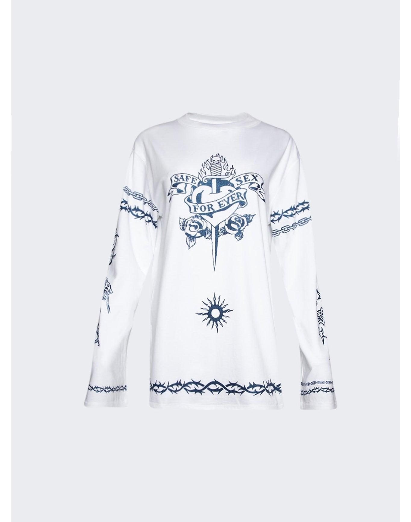 Jean Paul Gaultier | Women | Safe Sex Long Sleeve Top | White