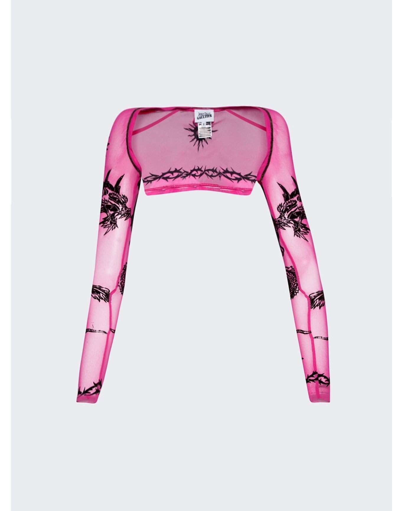 Jean Paul Gaultier | Women | Velvet Flock Long Sleeve Shawl | Pink