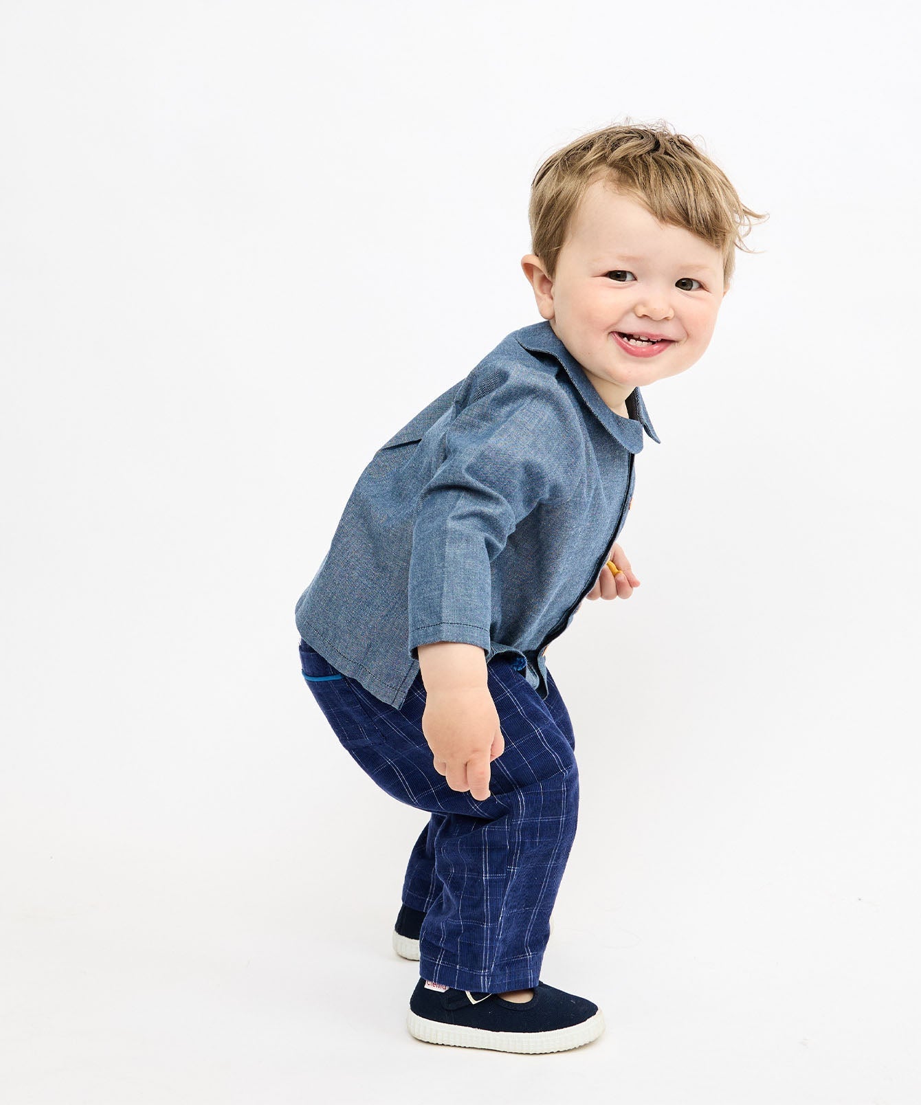 Boys | Jefferson Baby Shirt | Blue