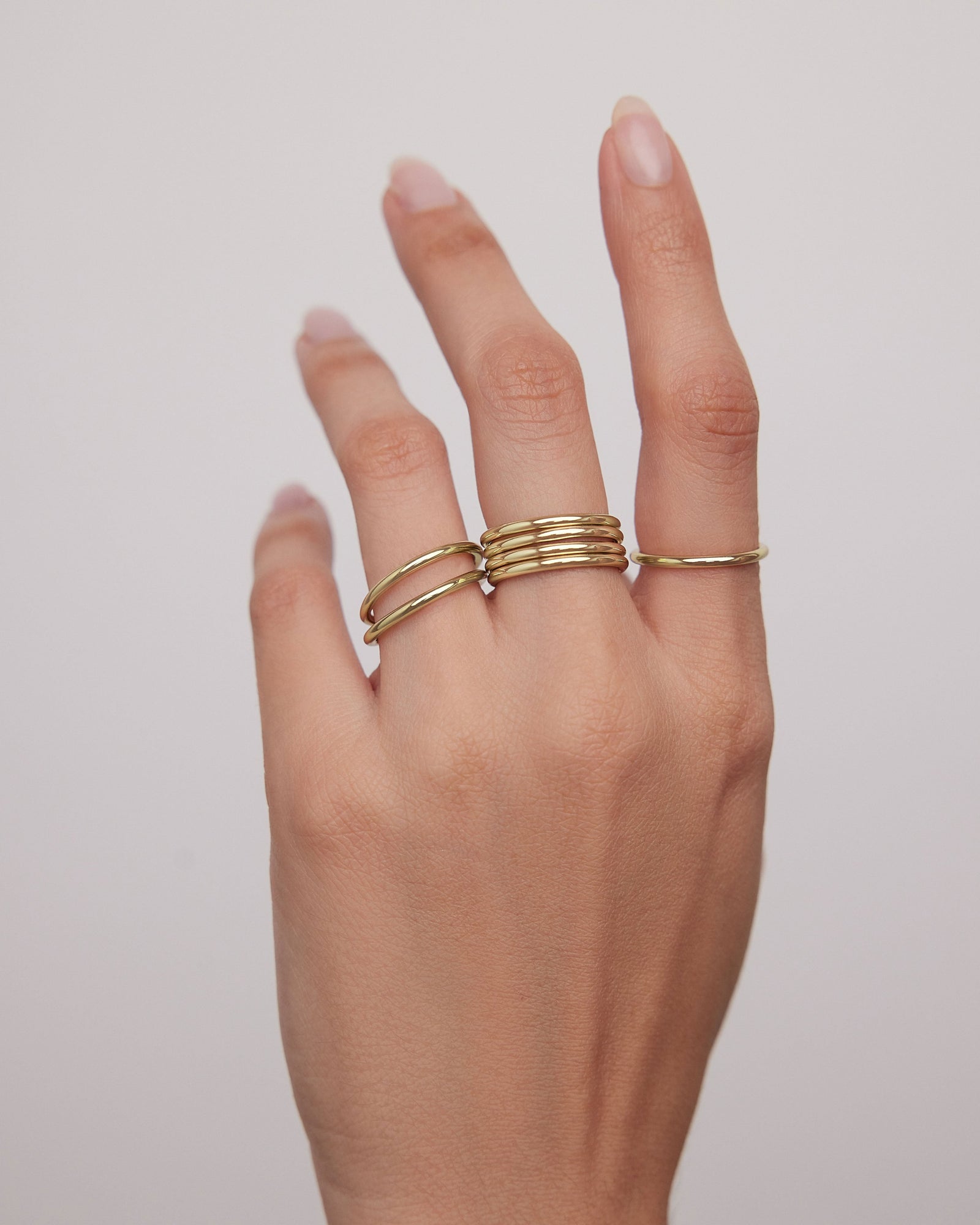 Ring Set ring - close-up detail | gold rings