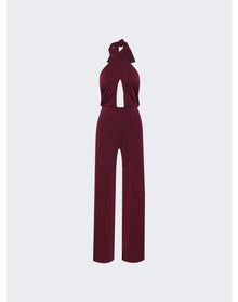 Johanna Ortiz | Women | Submerged Halterneck Jumpsuit | Wine