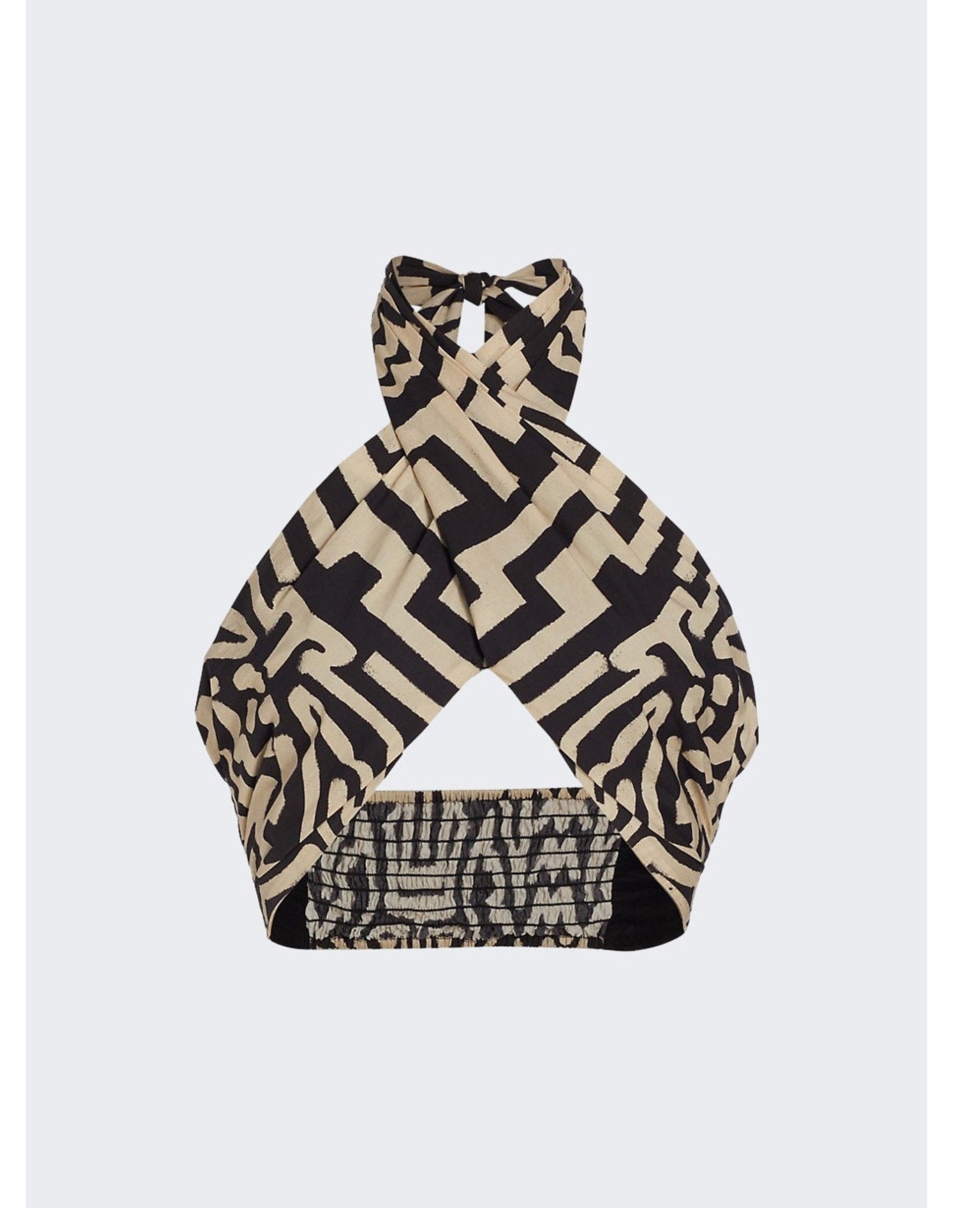Johanna Ortiz | Women | Unique Places Crop Top Kuna | Black x Antique Ecru