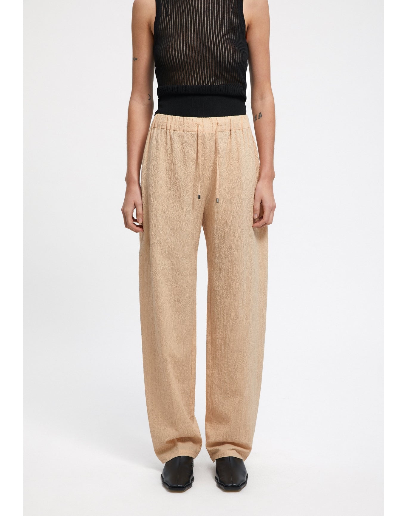 Josephine | Straight Leg Drawstring Pants | Parchment