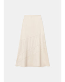 Juno | Satin Maxi Skirt | Silver