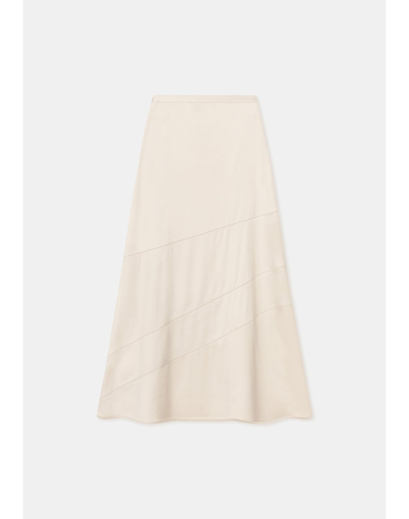Juno | Satin Maxi Skirt | Silver