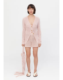 Juste | Rustic Knit Shorts | Pale Rose
