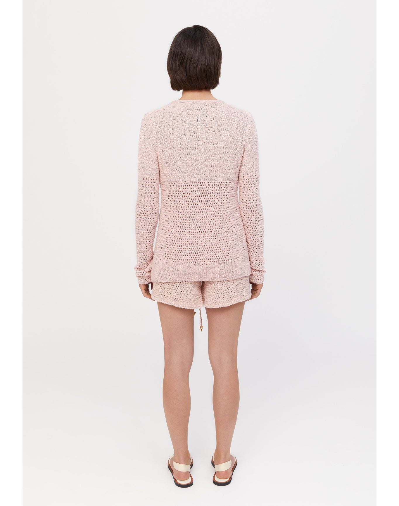 Juste | Rustic Knit Shorts | Pale Rose