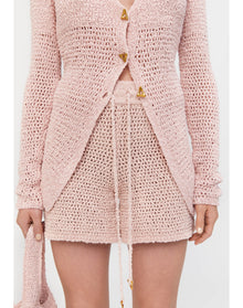 Juste | Rustic Knit Shorts | Pale Rose