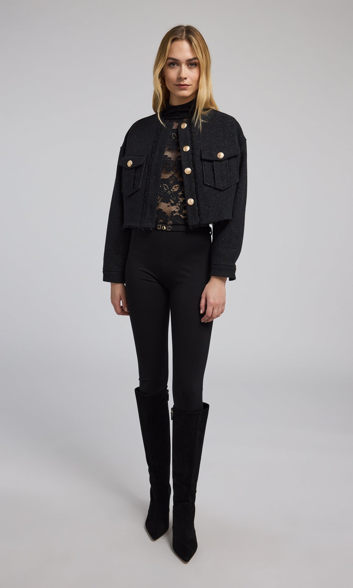 Emille Tweed Jacket | Black