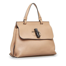 Gucci | Pre-Owned Small Leather Bamboo Daily Satchel | Brown/Beige