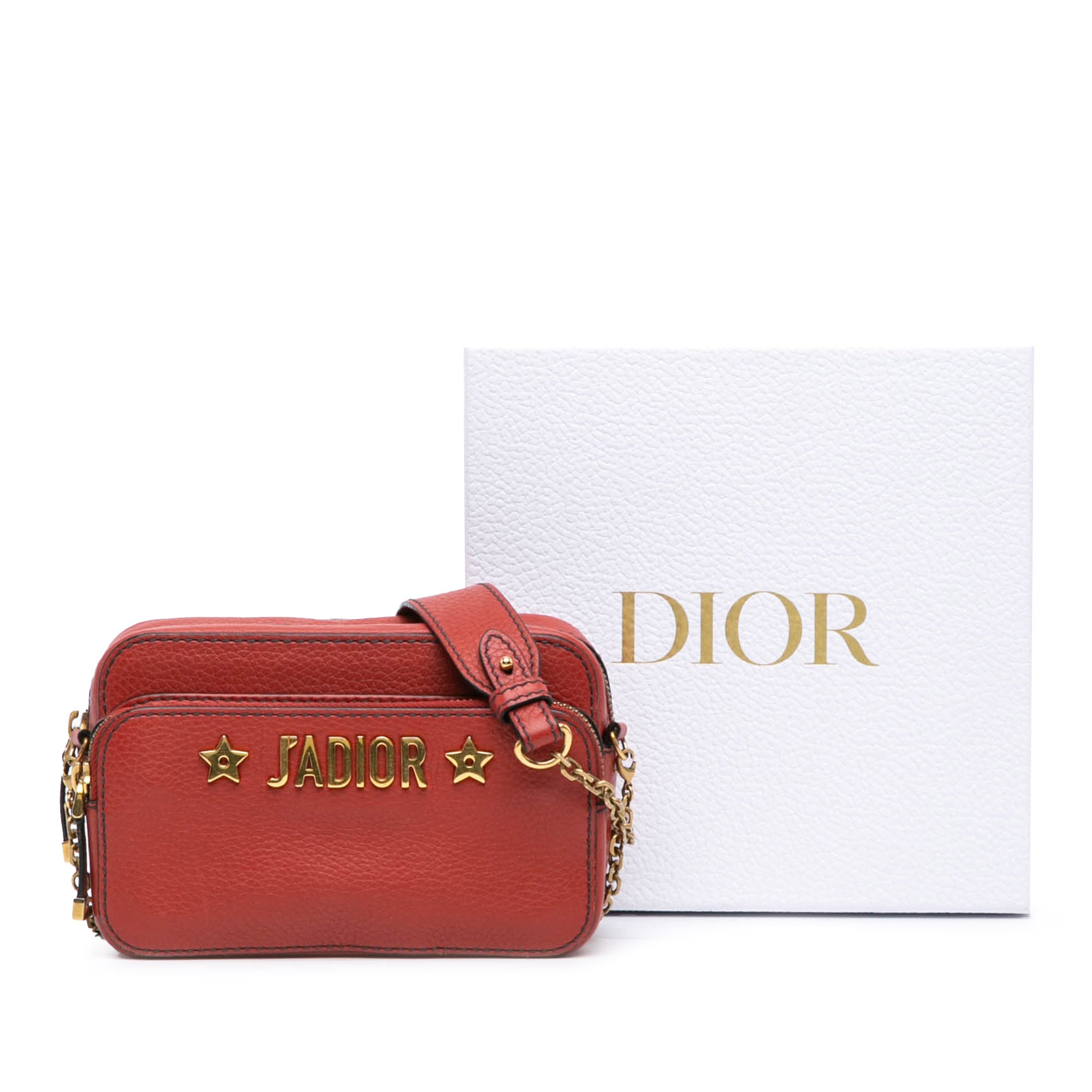 Dior | Pre-Owned Leather JAdior Camera Bag | Red