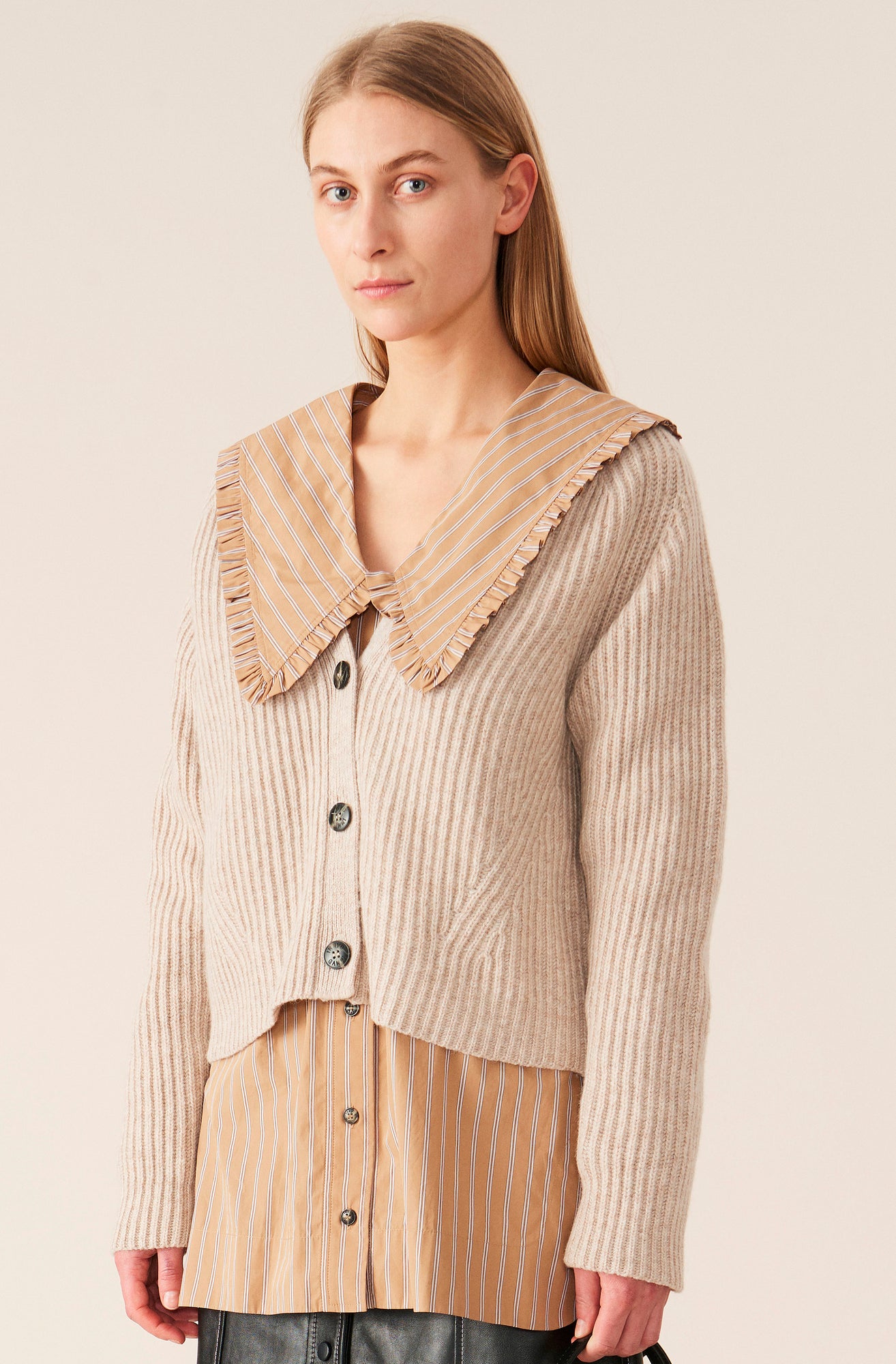 Rib Knit Cardigan | Brazilian Sand