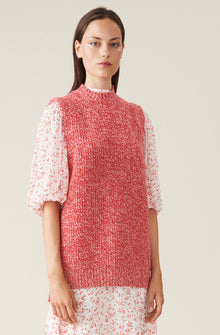 Cashmere Knit Vest | Flame Scarlet