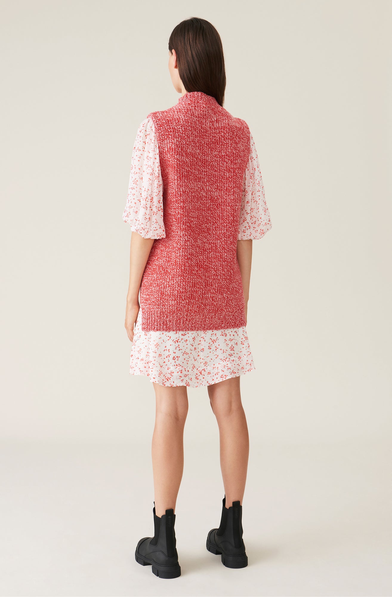 Cashmere Knit Vest | Flame Scarlet