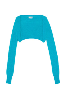 Brushed Alpaca Bolero | Blue Curacao