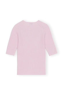 Soft Wool Cut Out Top | Pink Tulle