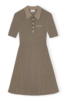 Melange Knit Short Sleeve Mini Dress | Safari