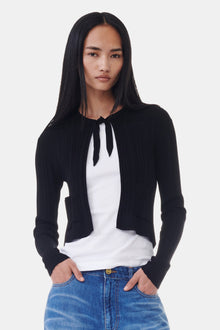 Open-front Cardigan | Black