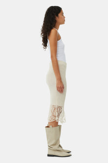 Lace Midi Skirt | Egret