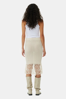 Lace Midi Skirt | Egret