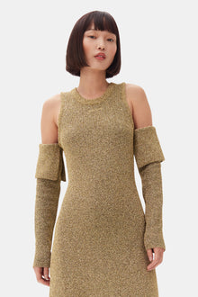 Sparkle Doubleface Maxi Dress | Gold