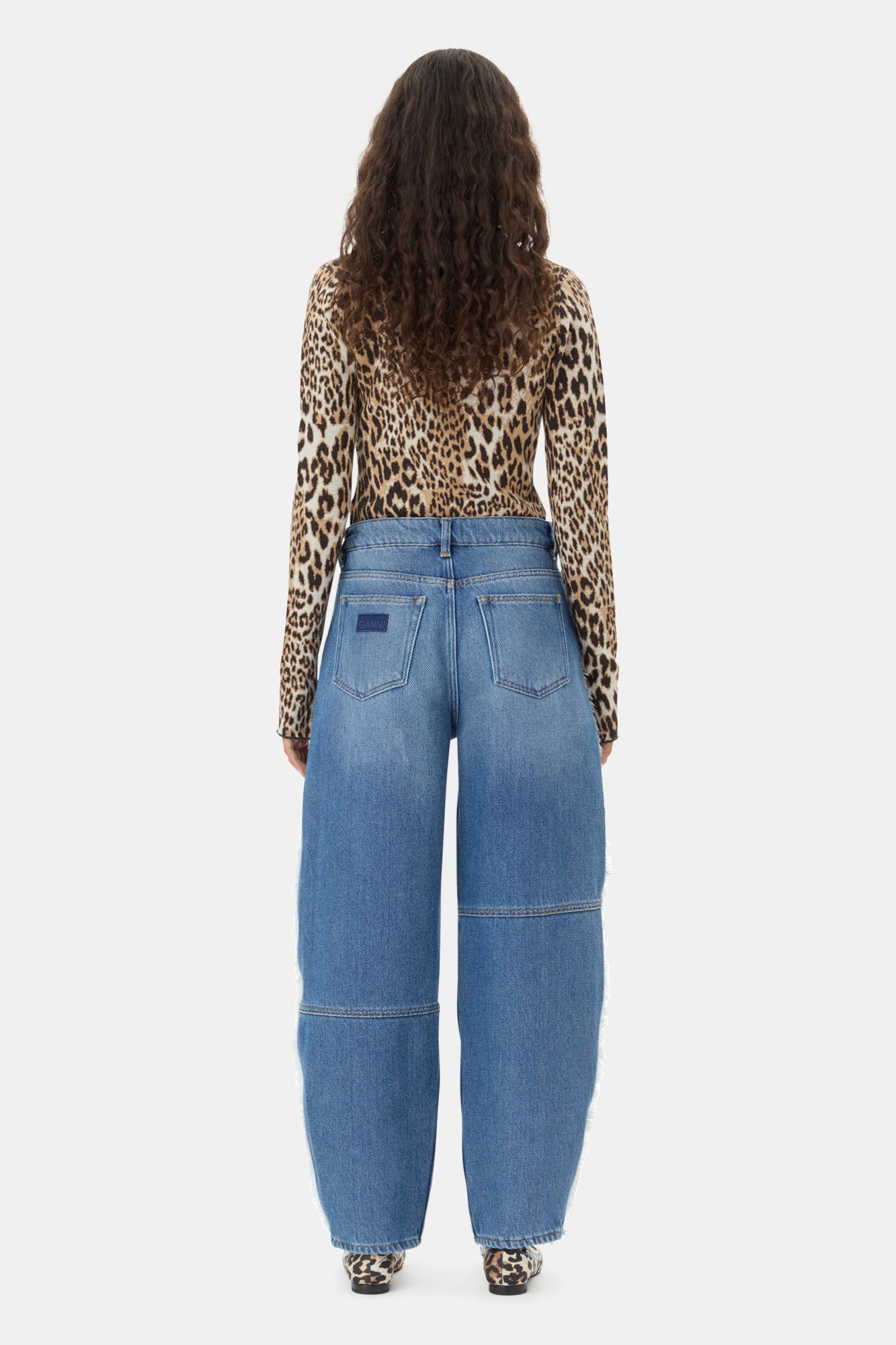 Fine Merino Jacquard Leopard Polo | Leopard